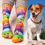 Personalized Multi-color Dog Head Photo Unisex Socks