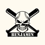 Custom Baseball Metal Wall Art Name Sign Decoration