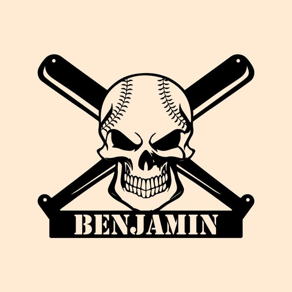 Custom Baseball Metal Wall Art nimi merkki koristelu