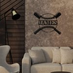 Metall Baseball Wall Art Decor Sport Wanddekorationen für Zimmer