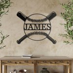 Metall Baseball Wall Art Decor Sport Wanddekorationen für Zimmer