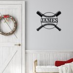 Metall Baseball Wall Art Decor Sport Wanddekorationen für Zimmer