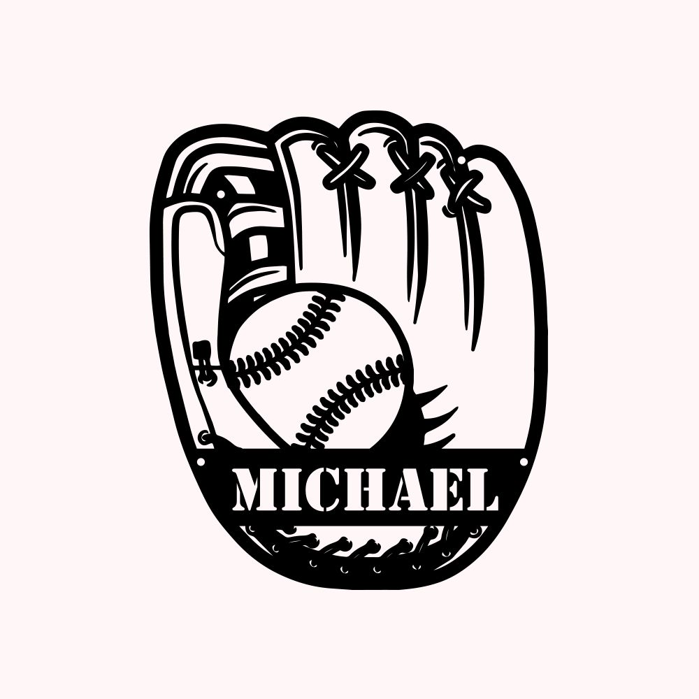 Personnalisé Décoration Murale Art Métal Gant de baseball Balle