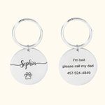 Individuelle Haustier-Informationen Anti-Verlust-Schlüsselanhänger