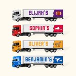 Personalisierter Spielzeug-LKW aus Aluminiumlegierung mit Namen Geburtstag Weihnachten Geschenk für Kinder