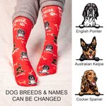 Personalized Multi-color Dog Head Photo Unisex Socks