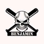 Custom Baseball Metal Wall Art Name Sign Decoration