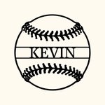 Personlig baseboll metallskylt konst