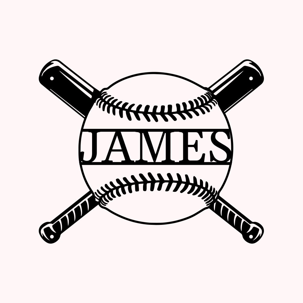 Panneau de Baseball Personnalisé avec Nom Décoration Murale Art Métal Cadeau Sportif pour Joueur de Base-ball