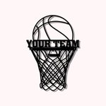 Custom Name Basketball Hoop Wall Decor Metal Wall Art