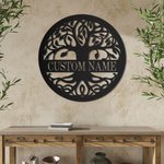 Benutzerdefinierte Familie Baum Wanddekoration runden Baum Zeichen Wohnzimmer Dekoration