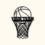 Custom Name Basketball Hoop Wall Decor Metal Wall Art