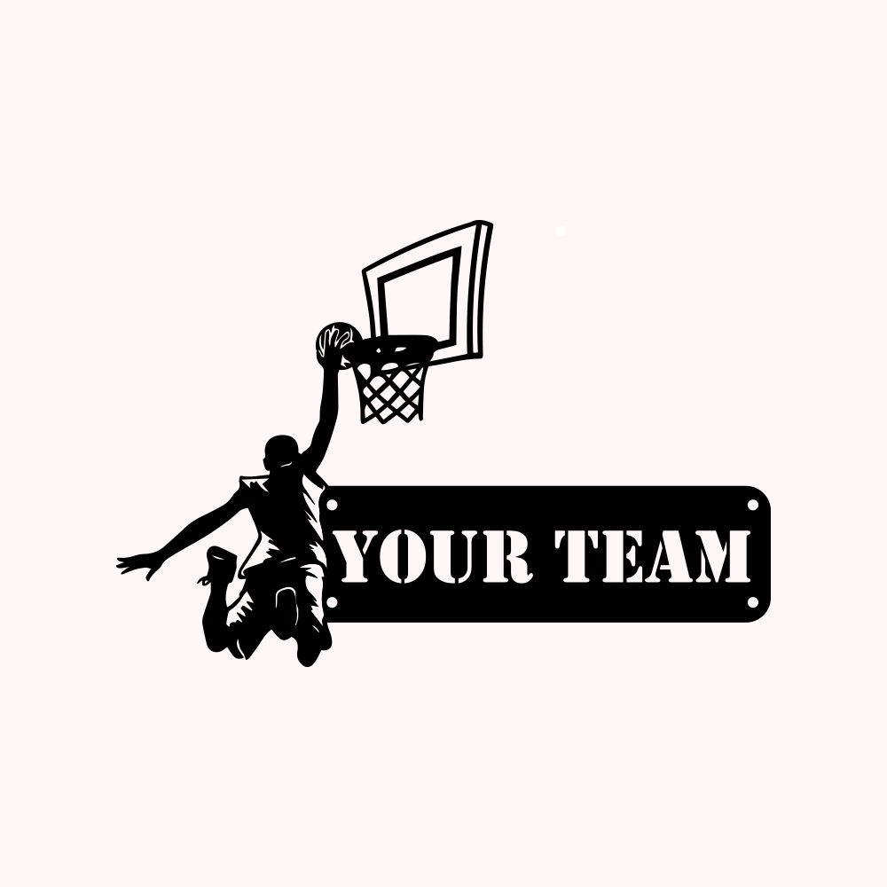 Panneau Personnalisé avec Nom Décoration Murale en Métal Cadeau pour  Homme Joueur de Basketball