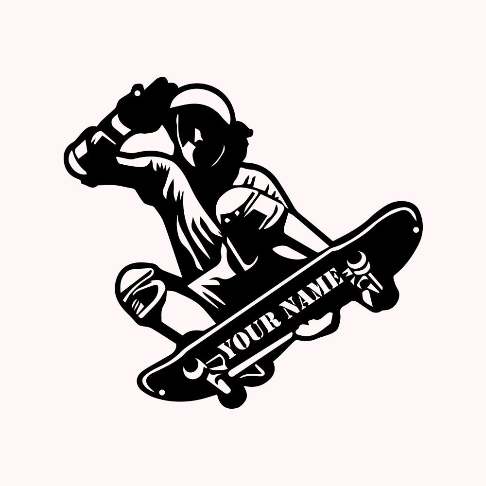 Custom Skateboard Metal Wall Art Name Sign Decoration For Home CALLIE