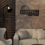 Letrero metálico de baloncesto personalizado Regalo para amantes del baloncesto