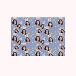 Papier d'Emballage avec Carottes Oeufs de Pâques Personnalisé avec Photo Cadeau d'Anniversaire de Pâques pour les Enfants Famille