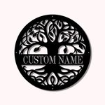 Benutzerdefinierte Familie Baum Wanddekoration runden Baum Zeichen Wohnzimmer Dekoration