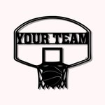 Custom Basketball Hoop Metal Wall Art Basketball Lover Gift