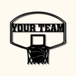 Custom Basketball Hoop Metal Wall Art Basketball Lover Gift