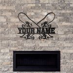Custom Skateboard Name Sign Skateboarding Room Decoration Metal Wal Art