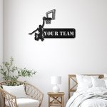 Maßgeschneidertes Basketballspieler Metallwanddekor Namensschild Dekoration