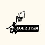 Giocatore di pallacanestro uomo personalizzato Decorazione da parete in metallo Nome Segno Decorazione