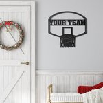 Custom Basketball Hoop Metal Wall Art Basketball Lover Gift