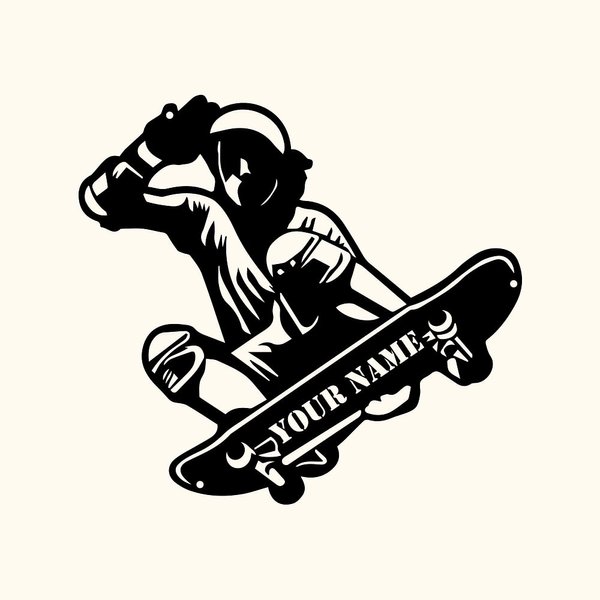 Custom rullalauta Metal Wall Art nimi merkki koristelu kotiin