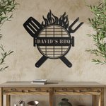Custom BBQ Metal Wall Art Sign Decoration
