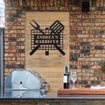 Decorazioni artistiche da parete in metallo personalizzate per il barbecue