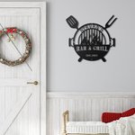 Barbacoa personalizada de metal de pared Arte Signo Decoración