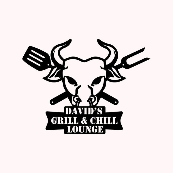 Personalisiertes BBQ-Metall-Wandkunstschild