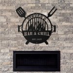 Barbacoa personalizada de metal de pared Arte Signo Decoración