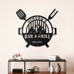 Barbacoa personalizada de metal de pared Arte Signo Decoración