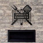 Decorazioni artistiche da parete in metallo personalizzate per il barbecue