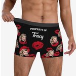 Caleçon homme personnalisé Caleçon baiser avec photo du visage Cadeau de St Valentin Cadeau de mariage pour lui mari