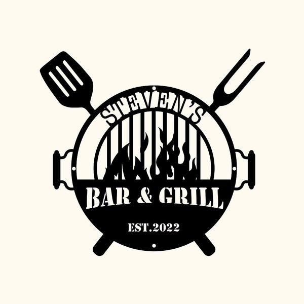 BBQ Metal Wall Art Sign Decor