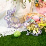 Custom Colorful Name Easter Bunny Decorations