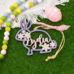 Custom Colorful Name Easter Bunny Decorations