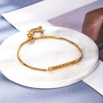Bracelet Barre Personnalisé Gravé Longueur Ajustable