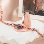 Personalizada Corazón Foto Relicario Pulsera con Texto Grabado Minimalista Joyería Aniversario Cumpleaños Regalo para Mascota Mujer Niña