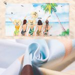 Personalized Besties' Back Beach Holiday Style Portable Quick Drying Beach Towel