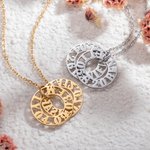 Collier d'anneau Alphanumérique Anglais Personnalisé