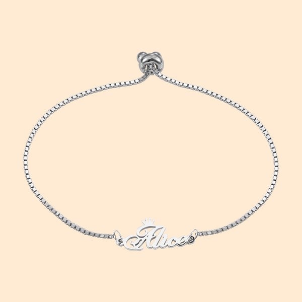 Custom Crown Name Bracelet