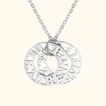 Collier d'anneau Alphanumérique Anglais Personnalisé