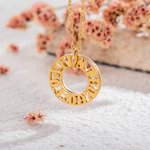 Collier d'anneau Alphanumérique Anglais Personnalisé