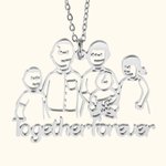 Personalized Children's Drawing Graffiti Necklace Gift for Mom Grandma