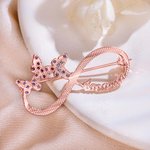 Custom Name Butterfly Infinity Brooch Pin