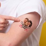 Personalized Waterproof Temporary Face Photo Tattoo Stickers with Name Set of 15 Bachelorette Party Birthday Wedding Favors