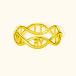 Individueller Molekül-Doppelhelix-DNA-Ring mit Name